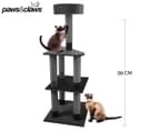 Paws & Claws Medium Cats By Belmont Cat Activity Tree - Charcoal 116cm 1