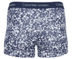 Calvin Klein Men's Cotton Stretch Trunks 3-Pack - Floral/Navy/Grey