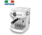 Vintage Coffee Machine Traditional Pump Espresso Coffee Machine Manual - White 1