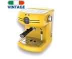 Vintage Coffee Machine Traditional Pump Espresso Coffee Machine Manual - Yellow 1