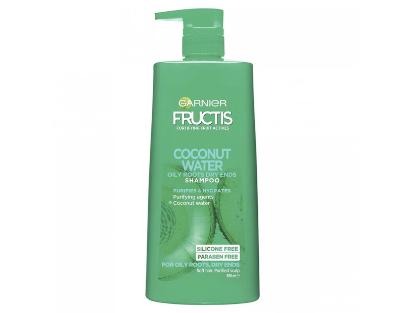 Garnier Fructis Coconut Water Oily Roots Dry Ends Shampoo 850mL