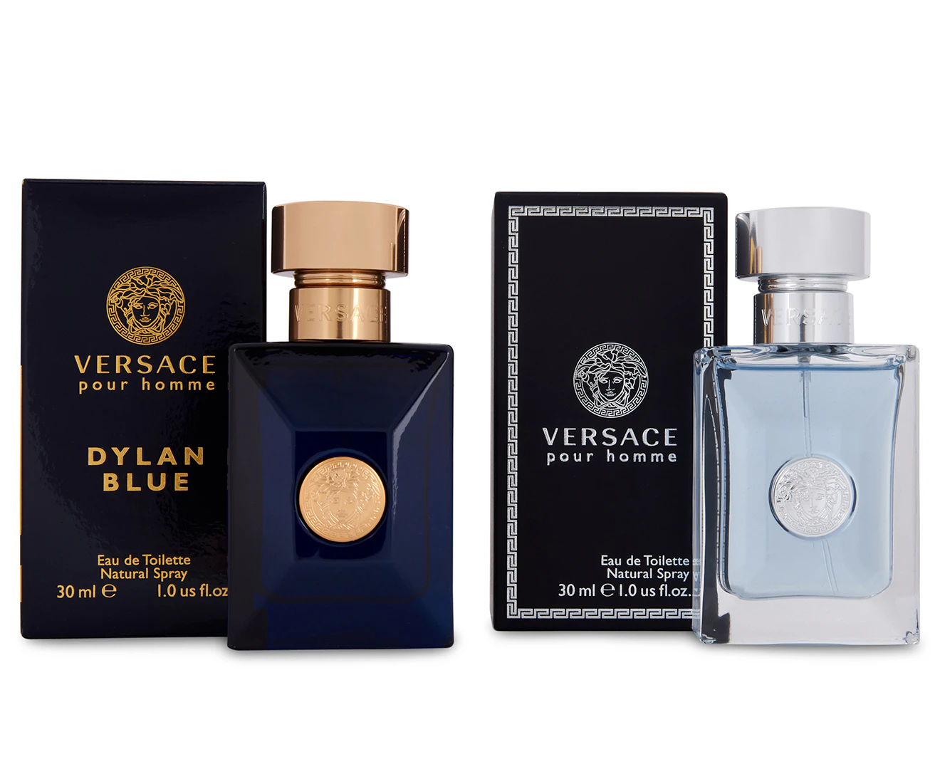 Versace Variety 2 Piece Mens Variety With Versace Pour Homme & Versace Dylan Blue And Both Are EDT Spray 30ml/1oz