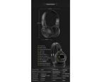 Ymall B570 Wireless Headphones fm Radio Over Ear Bluetooth Stereo Earphone Headset for Computer Phone Support TF card AUX (Black Grey)