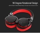 Ymall B5 Bluetooth Headphones Stereo Bass Wireless Earphone Bluetooth Headset with Micropone Support TF card Slot - BlackRed 4