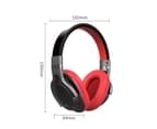 Ymall B5 Bluetooth Headphones Stereo Bass Wireless Earphone Bluetooth Headset with Micropone Support TF card Slot - BlackRed 8