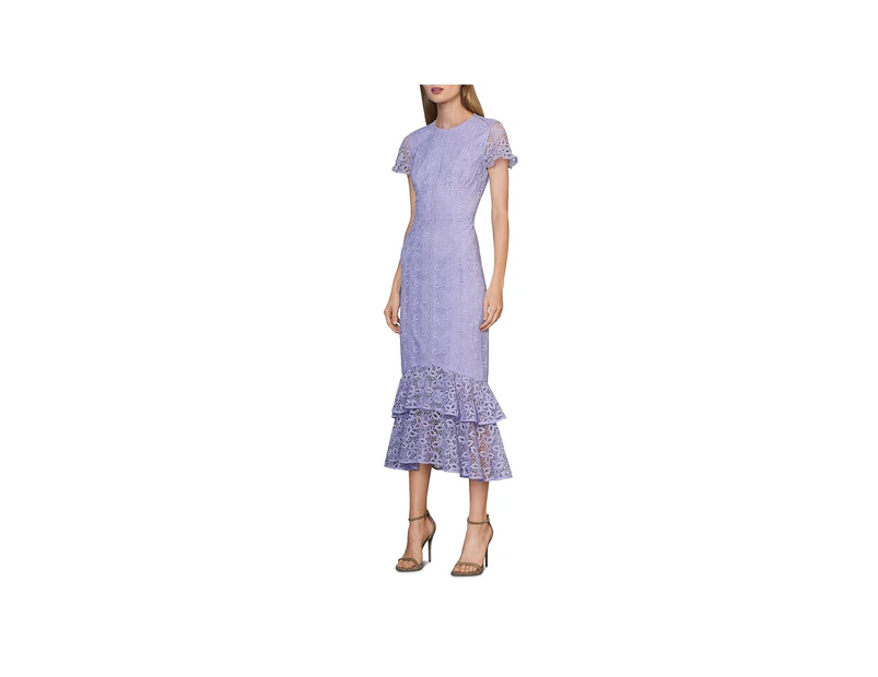 Ml Monique Lhuillier Women's Dresses Midi Dress - Color: Purple
