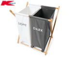 Anko by Kmart Lights and Darks Hamper - Black/White