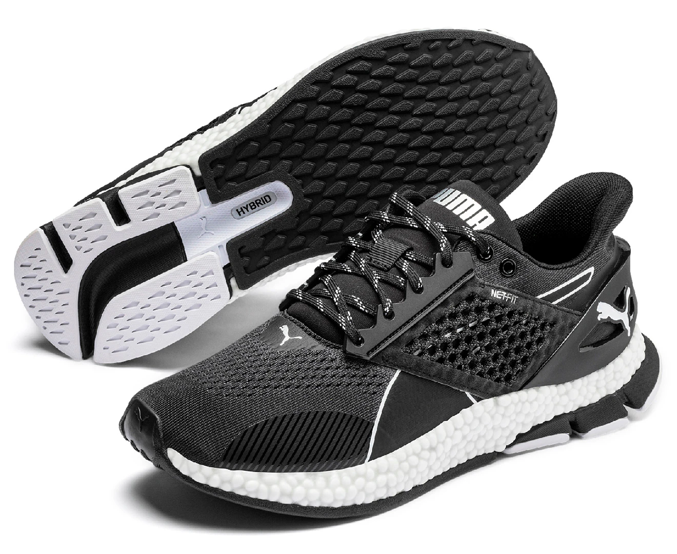 Puma Men's Hybrid Astro Running Shoes - Black/White