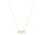 GMS Silver Trilogy Necklace - Yellow Gold