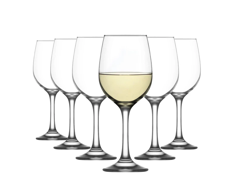 LAV 12 Piece Fame White Wine Glasses Set - Classic Stemware Goblets - 300ml