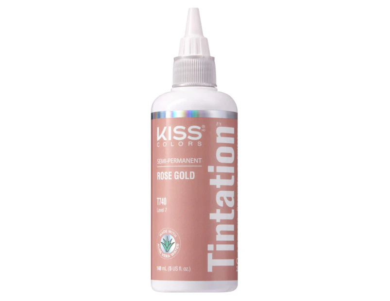 Kiss Colours Tintation Semi-Permanent Hair Colour 148mL - Rose Gold