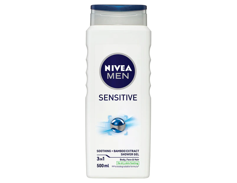Nivea Men Sensitive 3-in-1 Shower Gel 500mL