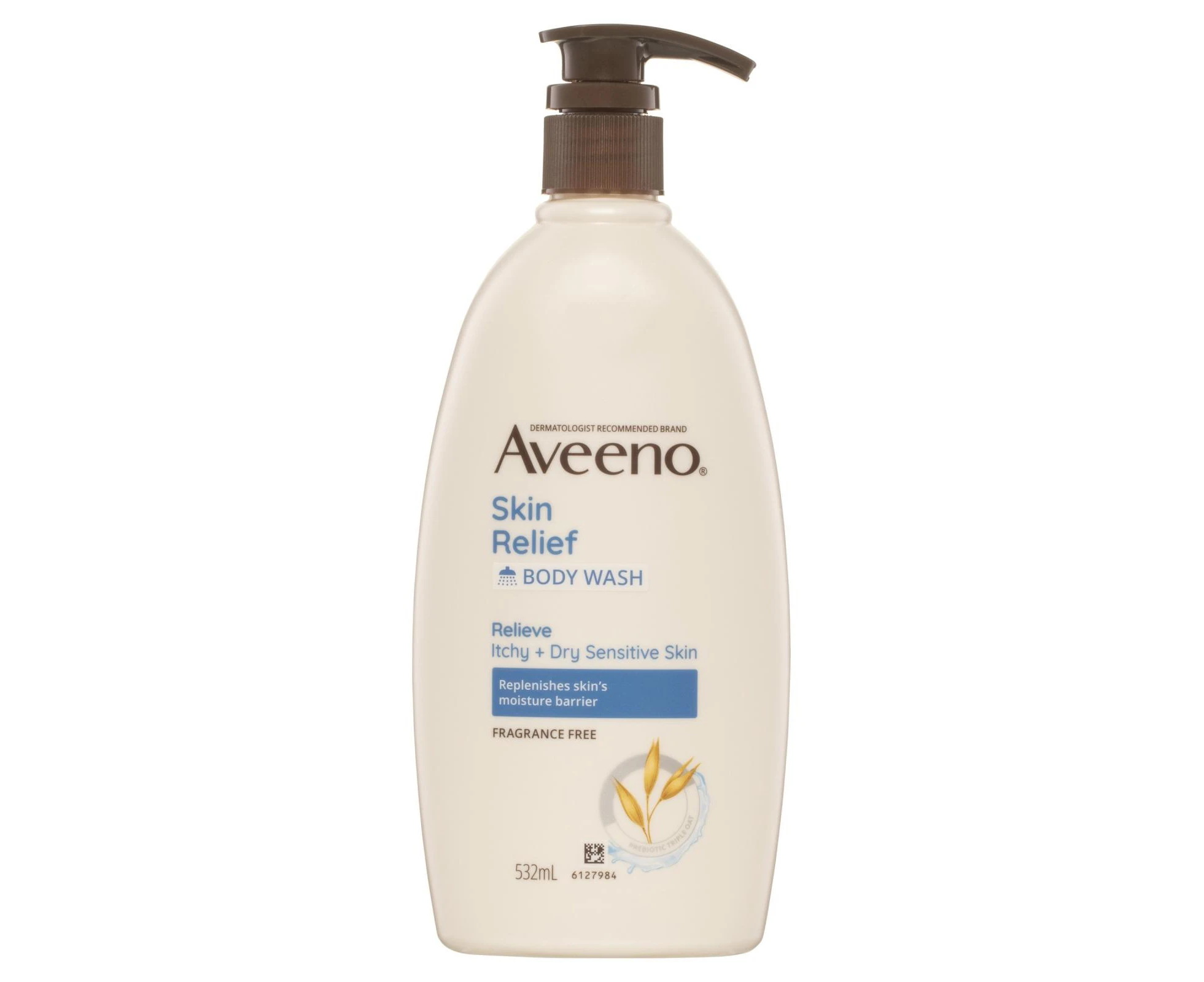 Aveeno Skin Relief Fragrance Free Body Wash 532ml - Soothing Oatmeal