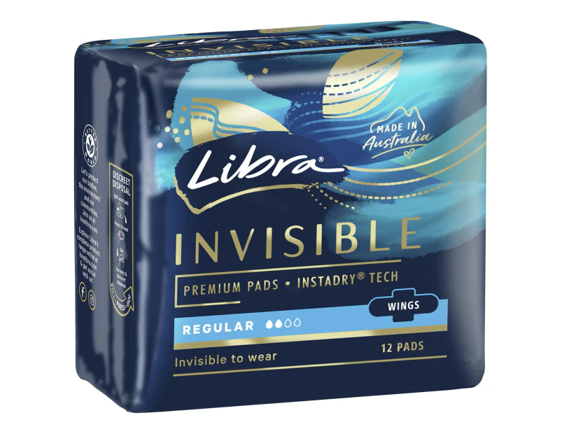 Libra Invisible Regular Pads With Wings 12