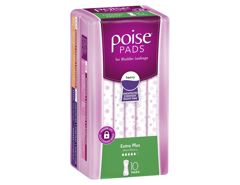 Poise Extra Plus Pads 10pk