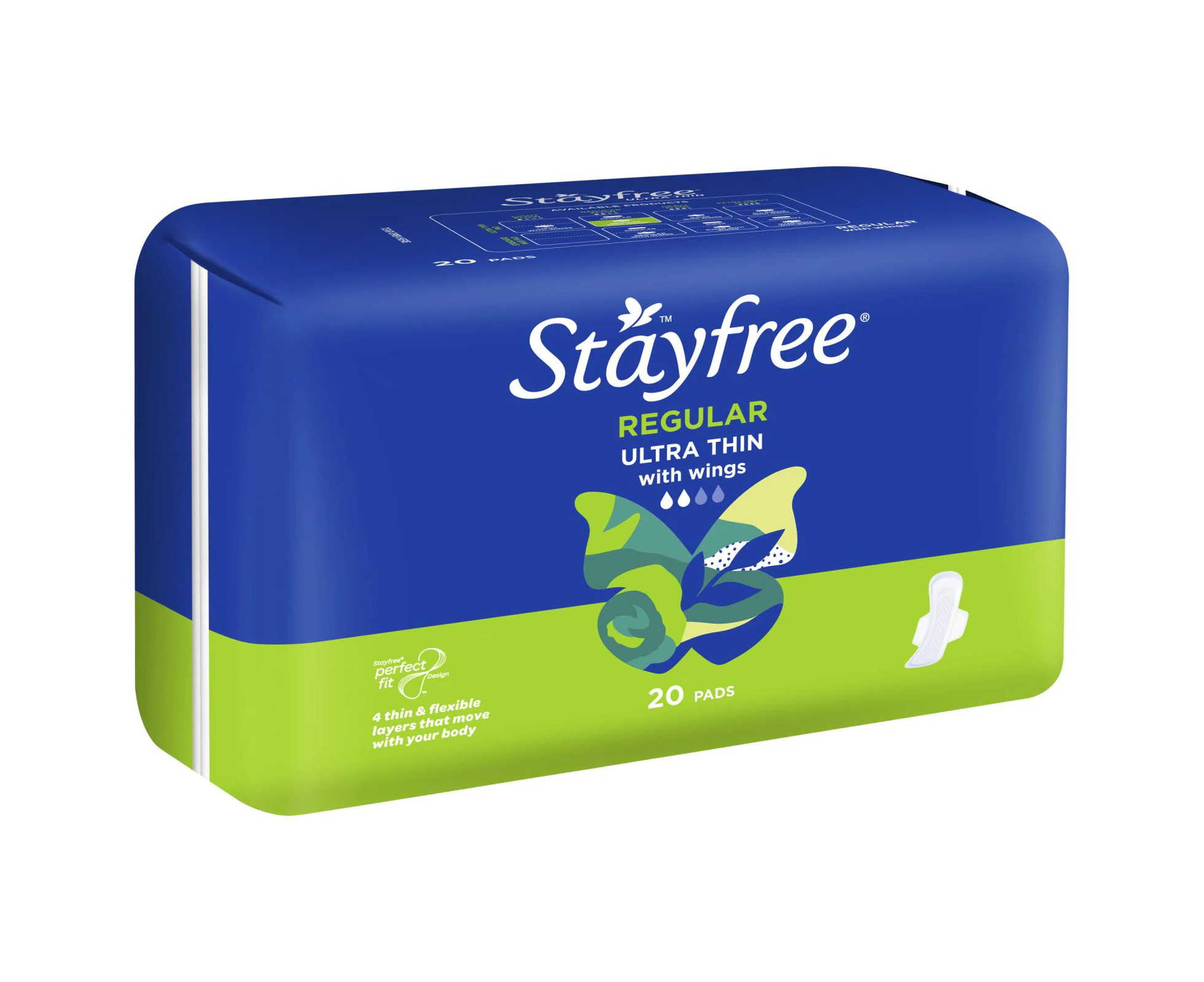 Stayfree Ultra Thin Regular Pads With Wings 20 Pack