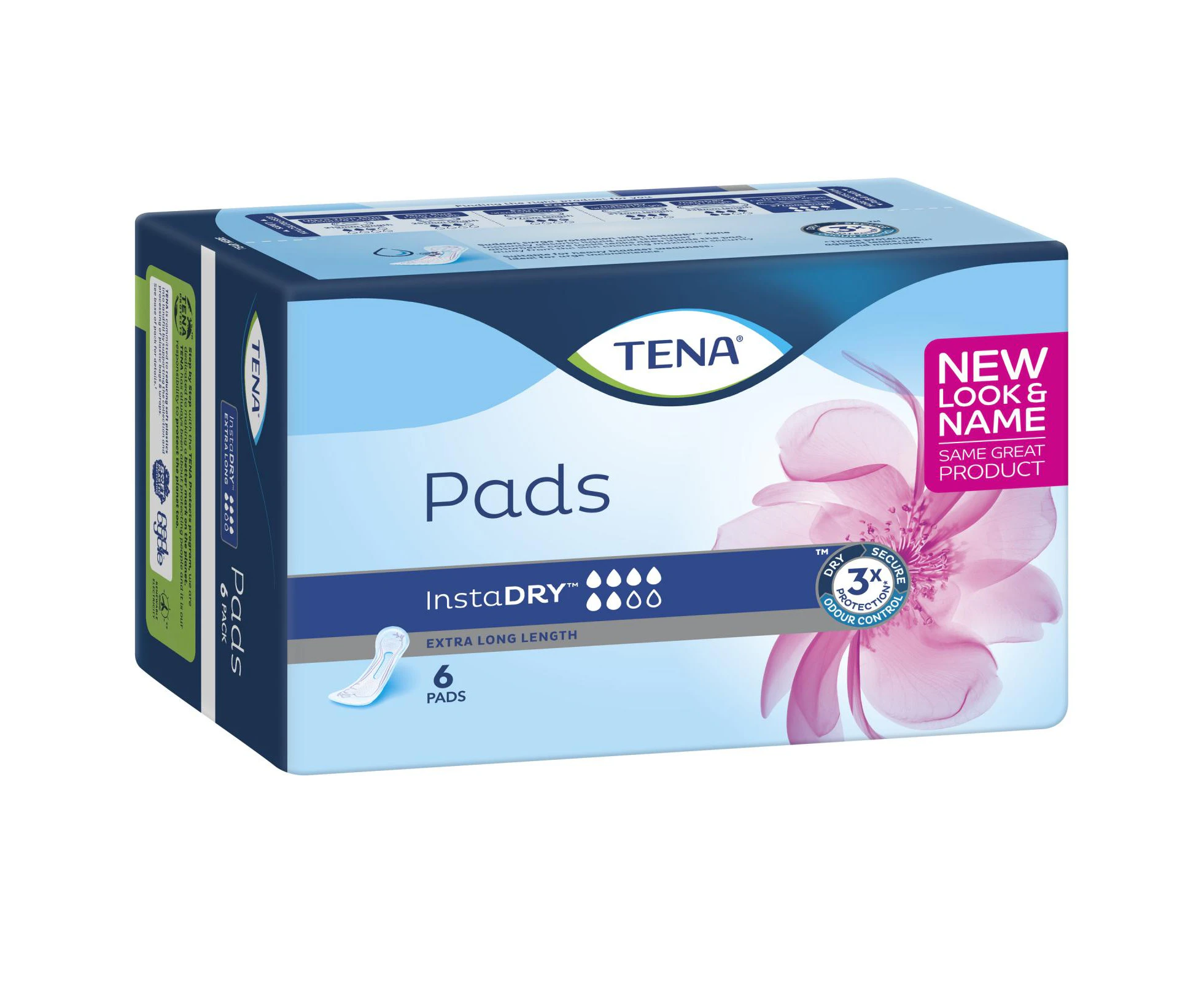 TENA Pads InstaDRY(TM) Extra Long Length 6 Pack