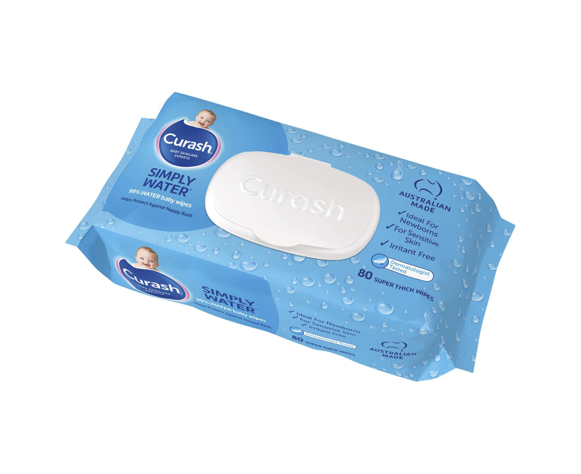 Curash Baby Simply Water 80 Baby Wipes