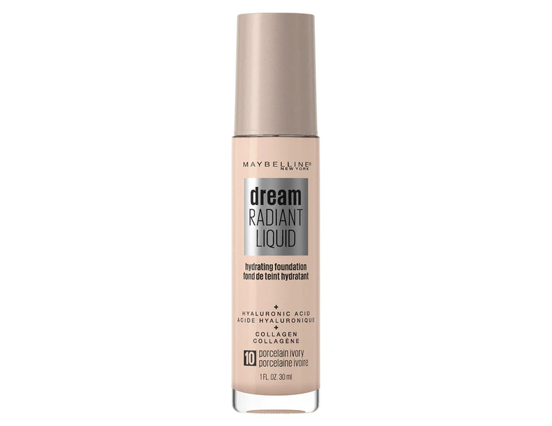 Maybelline Dream Radiant Liquid Foundation 10 Porcelain Ivory