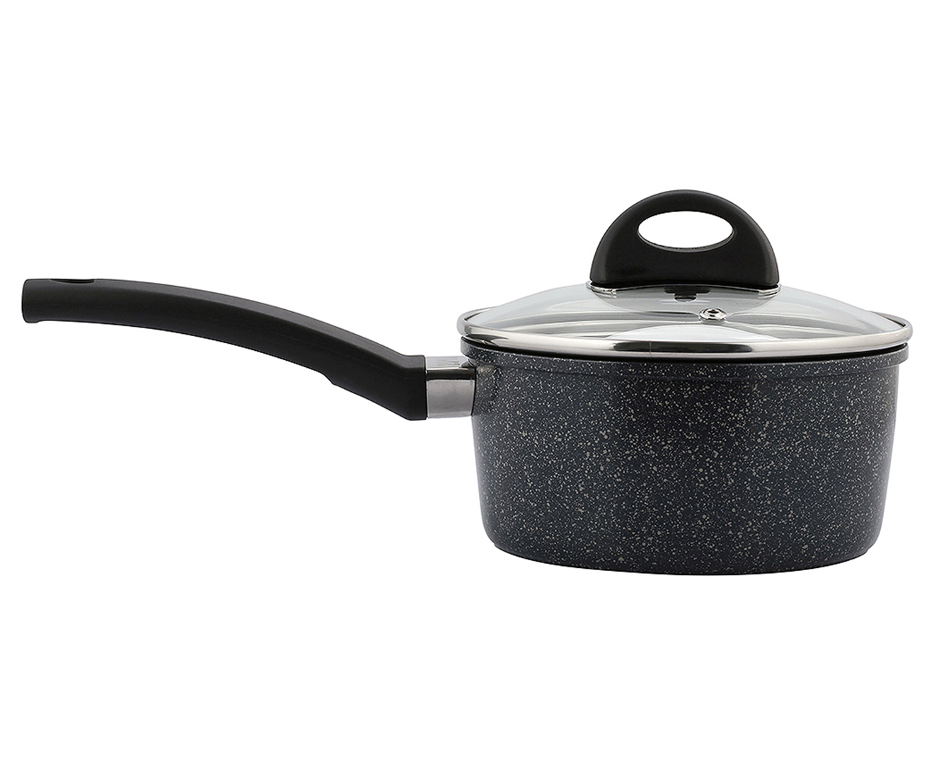 Anko Non-Stick Aluminium Saucepan with Glass Lid