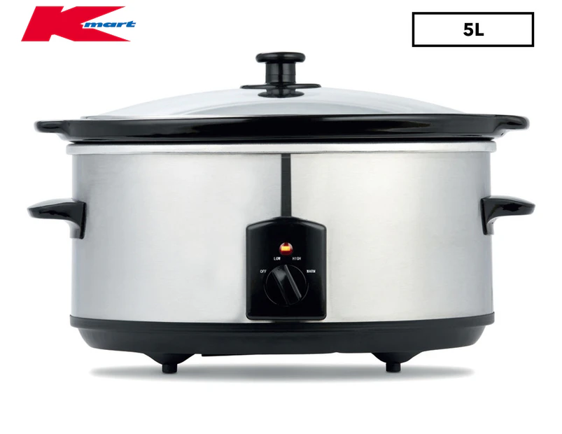 Anko by Kmart 5L Slow Cooker - Silver 42744382