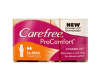 16pc Carefree Mini Tampons Period Protection Coverage Pro Comfort Dynamic Fit