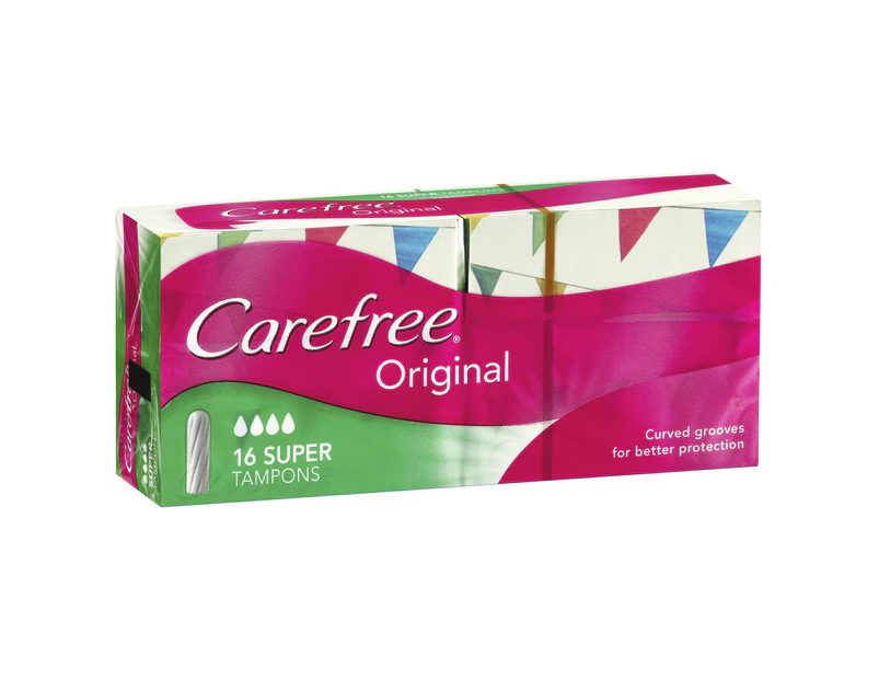 Carefree Original Super Tampons 16 pack