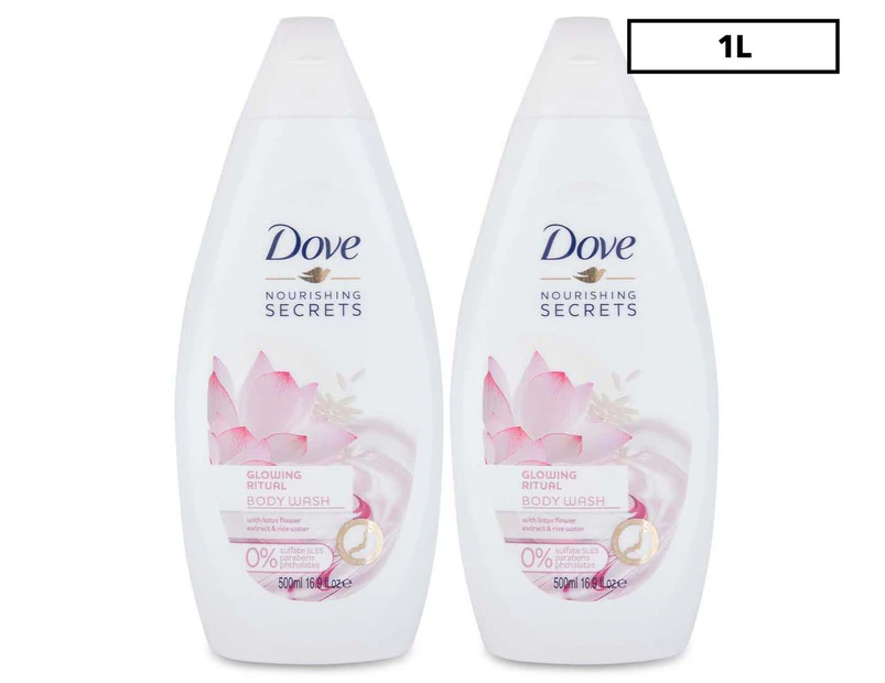 2 x Dove Nourishing Secrets Glowing Ritual Body Wash 500mL