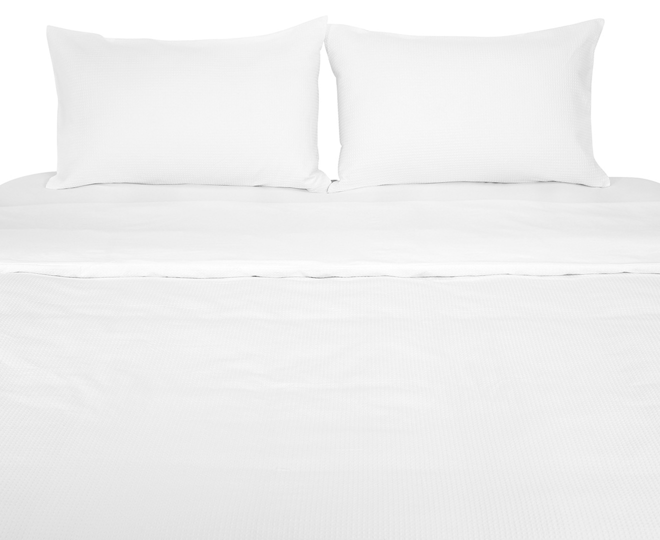 Anko by Kmart Waffle Cotton King Bed Quilt Cover Set White