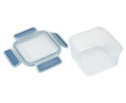 Anko by Kmart 10-Piece Rectangle Food Storage Clip Containers - Clear/Blue
