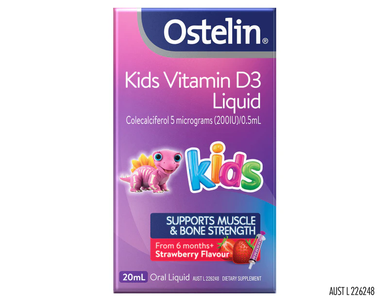 Ostelin Kids Vitamin D3 Liquid Strawberry 20mL