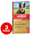 Advantix Fleas & Ticks Treatment For Large Dogs 10-25kg 3pk