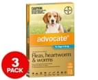 Advocate Fleas, Heartworm & Worms Treatment For Medium Dogs 4-10kg 3pk 1