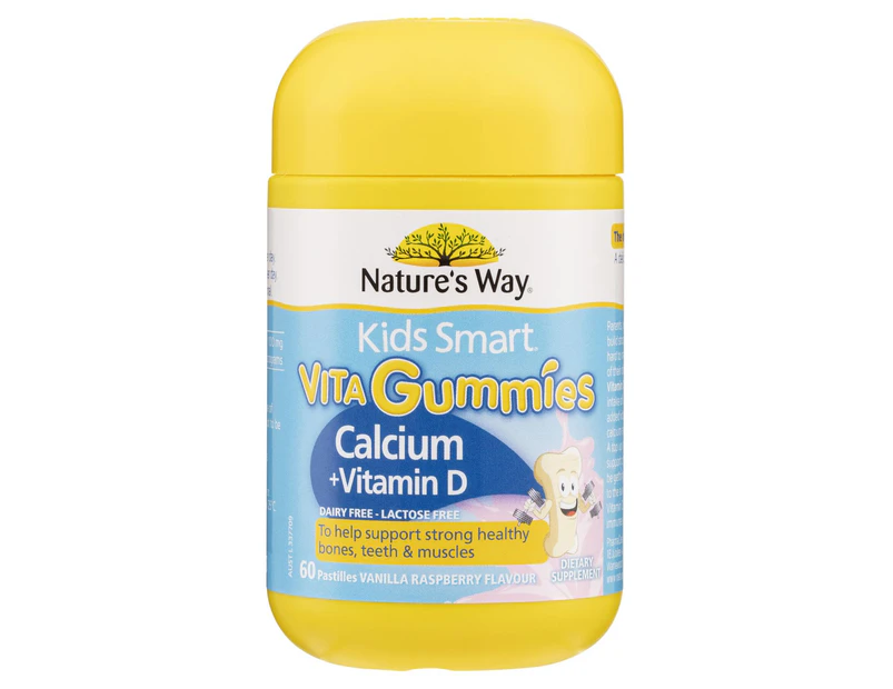 Natures Way Kids Smart Vita Gummies Calcium + Vit D 60