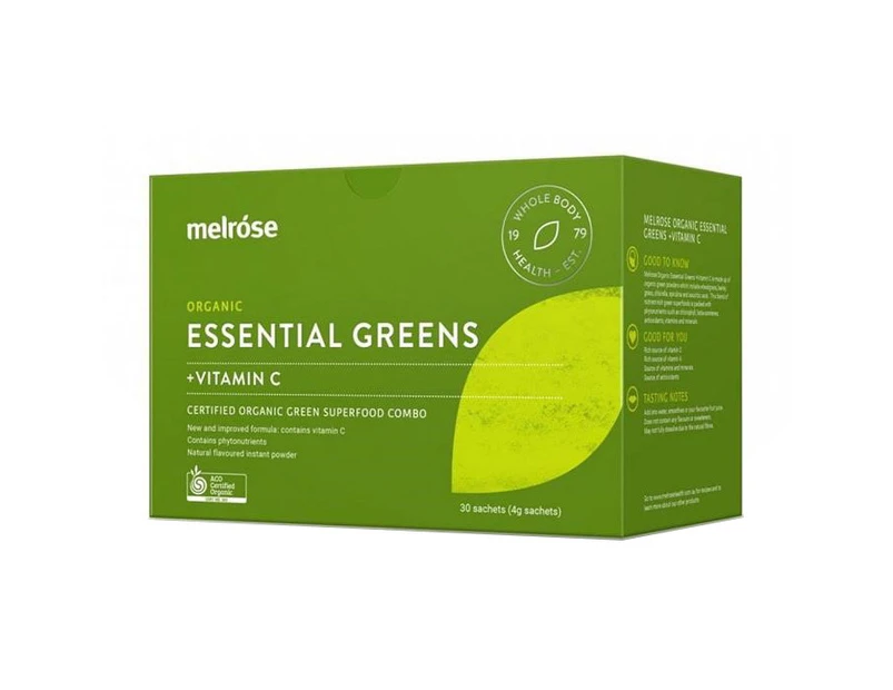 Melrose Organic Essential Greens With Vitamin C 90g