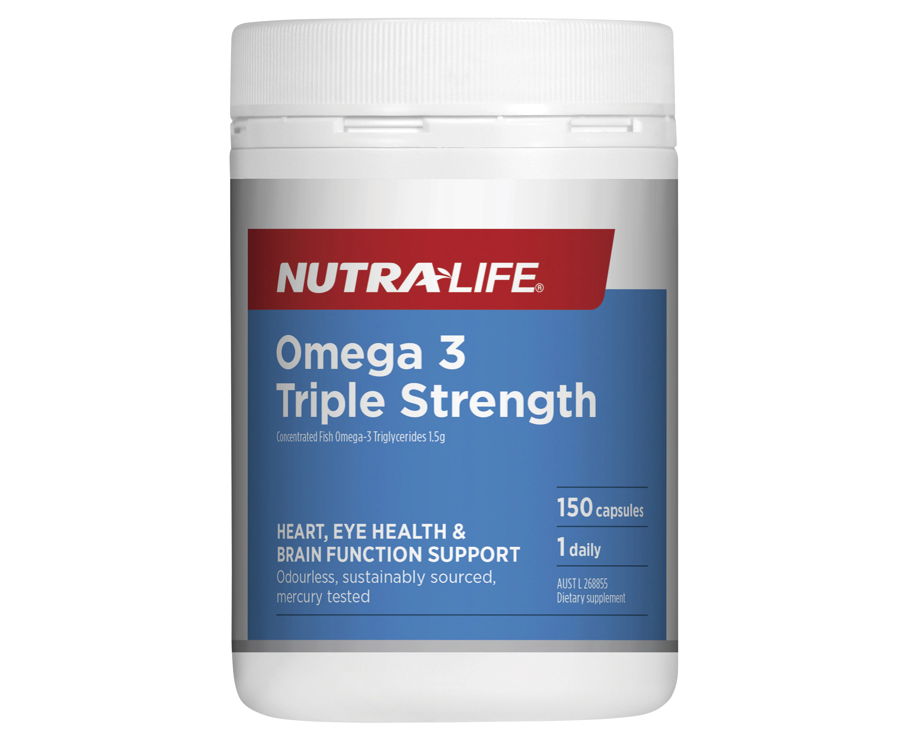 NutraLife Triple Strength Omega 3 (Odourless Fish Oil) 150c