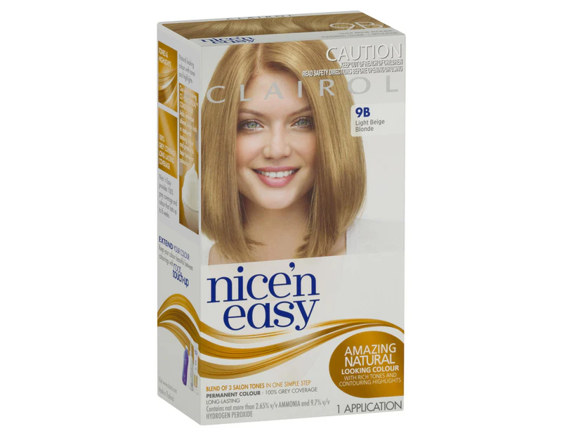 Clairol Nice 'N Easy Permanent Hair Color Kit in Natural Light Beige Blonde 9B
