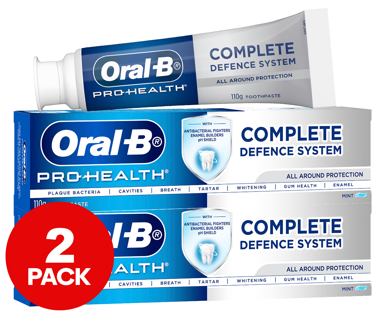 2 x OralB ProHealth All Around Protection Toothpaste Mint 110g