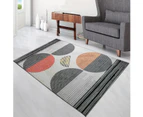 Super Soft Thin Thread Floor Area Modern Abstract Rug Carpet Beige Black Red