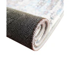 Super Soft Thin Thread Floor Area Modern Abstract Rug Carpet Gray Blue