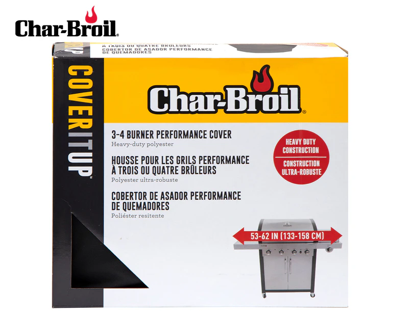 Char-Broil 3-4 Burner Performance BBQ Cover - Black