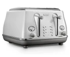 DeLonghi Icona Capitals 4 Slice Toaster - Sydney White - CTOC4003W