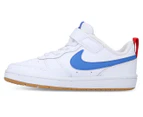 Nike Pre-School Boys' Court Borough Low 2 Sneakers - White/Pacific Blue