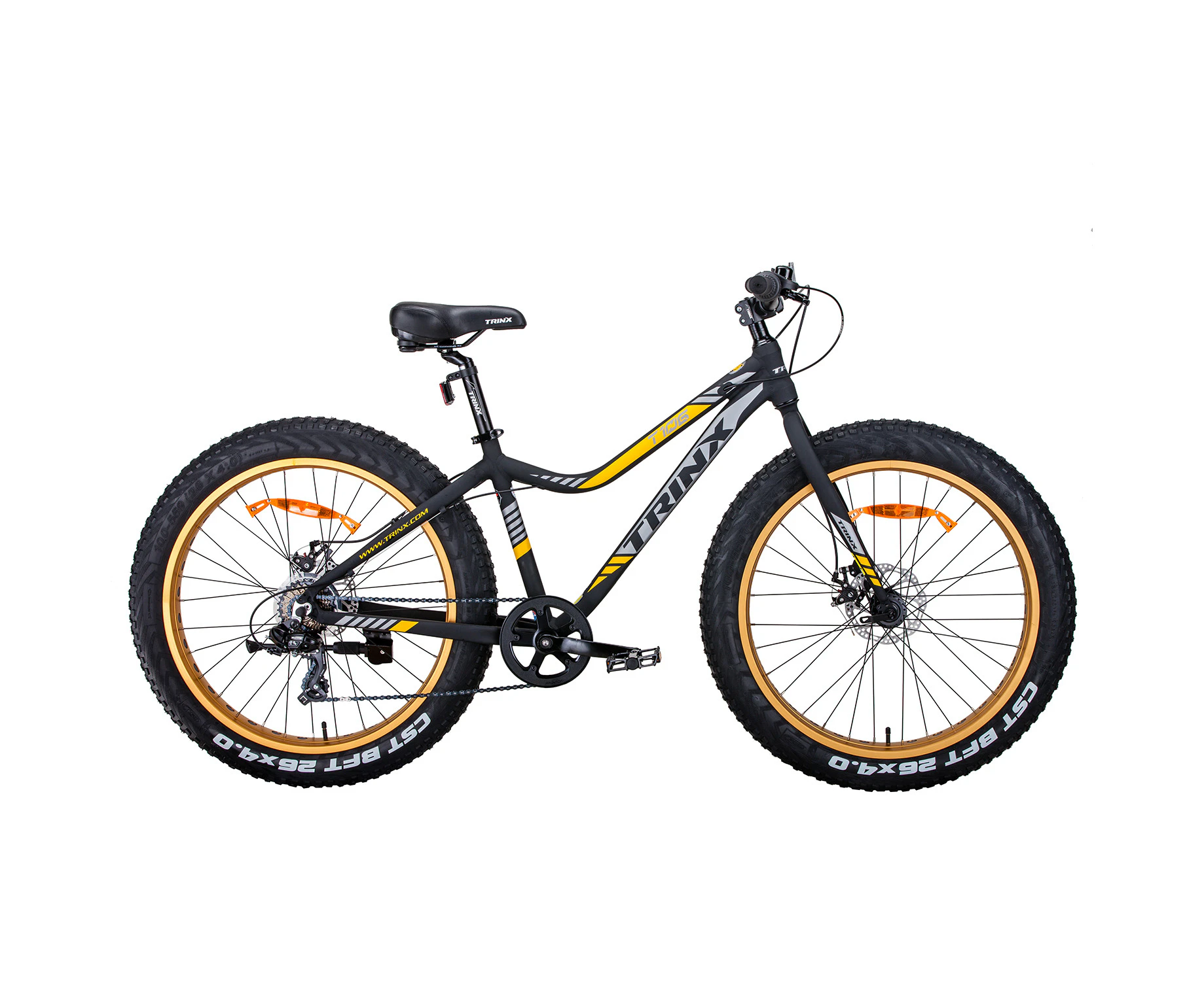 Trinx Tiger T106 Fat Bike Shimano 7 Speed Bicycle Orange