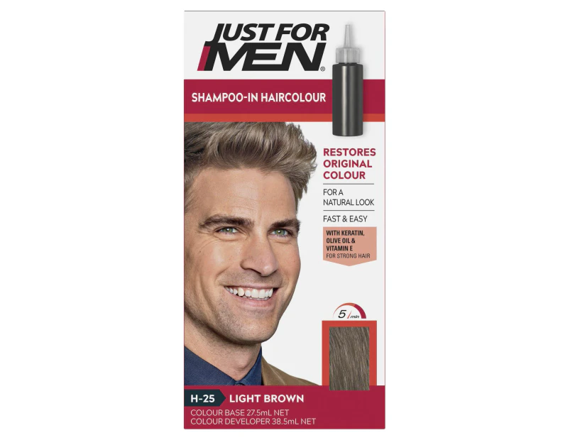 Just For Men Shampoo-In Hair Colour H-25 Light Brown