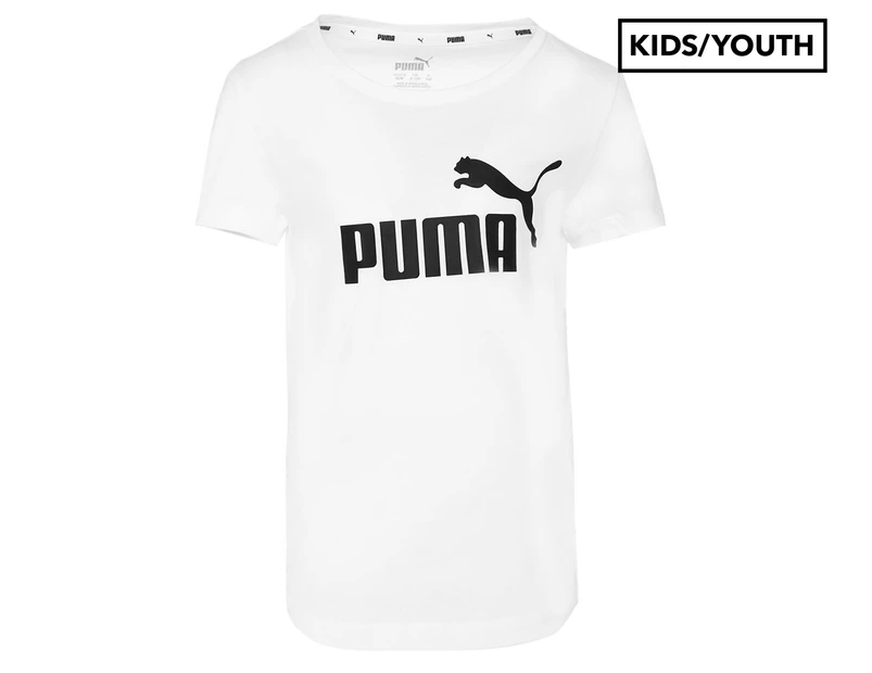 Puma Girls' / Youth Girls' Essentials Tee / T-Shirt / Tshirt - Puma White
