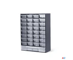 33 Drawers Storage Cabinet Tool Box Bin Chest Case Wall Mounted Plastic Organiser Toolbox Hardware and Craft Black