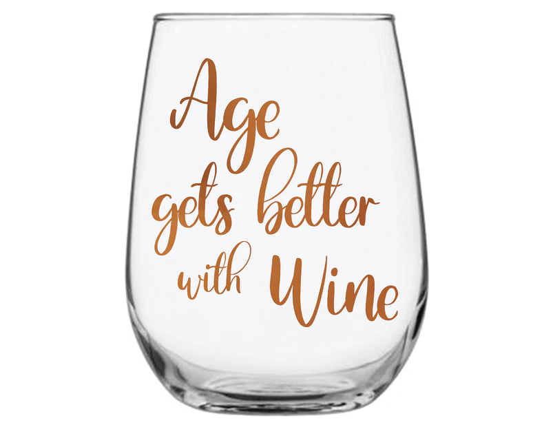Landmark 600mL Age Gets Better With Wine Stemless Wine Glass