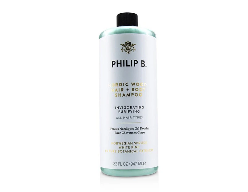 Philip B Nordic Wood Hair + Body Shampoo (Invigorating Purifying - All Hair Types) 947ml