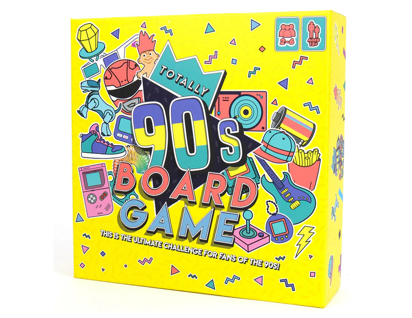 Gift Republic Totally 90's Board Game Question Trivia Party Set Kids/Family 12y+